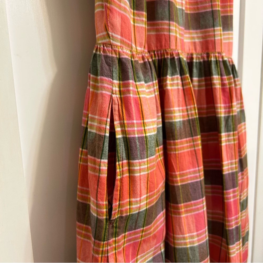 Lands' End Madras Sundress - fully lined, 100% cotton, has pockets! - Picture 4 of 14